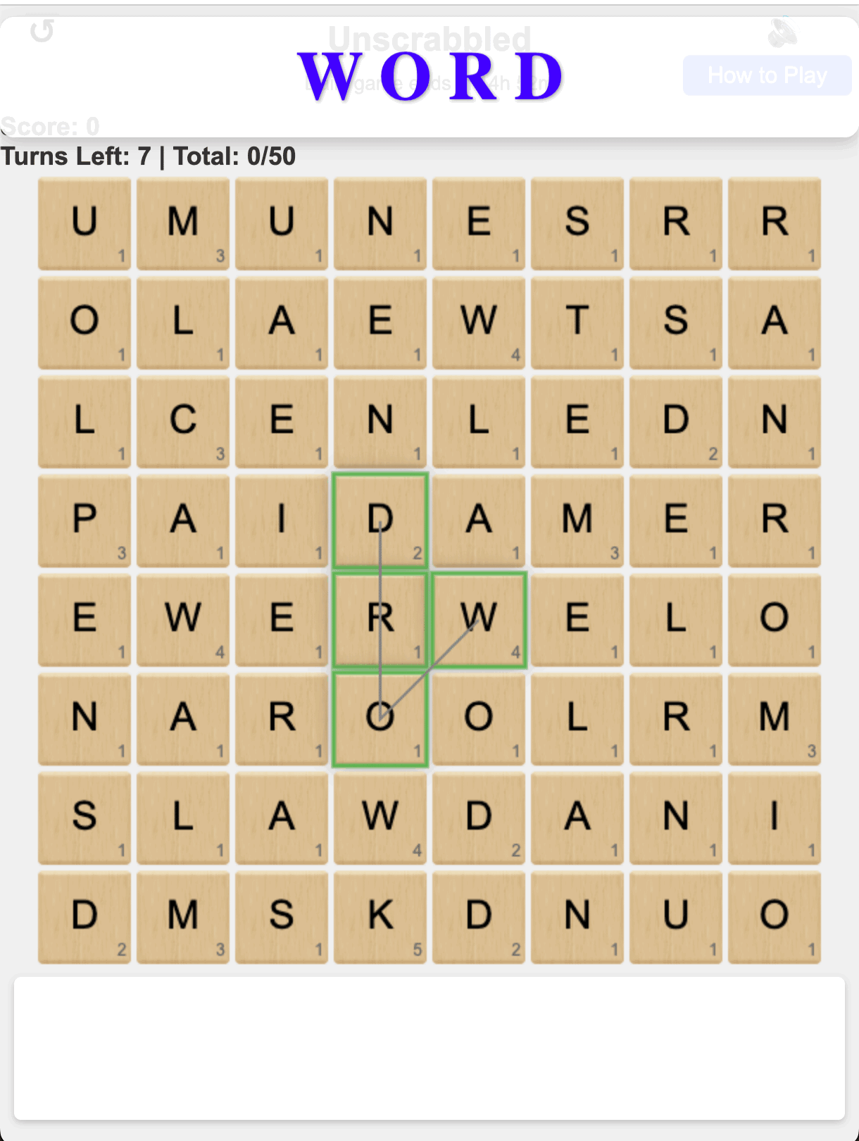 Unscrabbled Demo